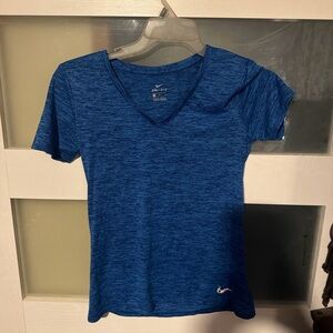 Nike Women's Heathered Royal Blue V-Neck Dri-FIT Tee